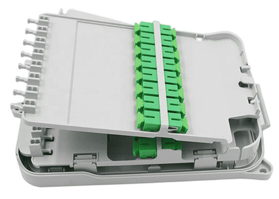 16Core 분배기 FTTH 배전상자 UPC / APC 벽걸이용 밝은 회색