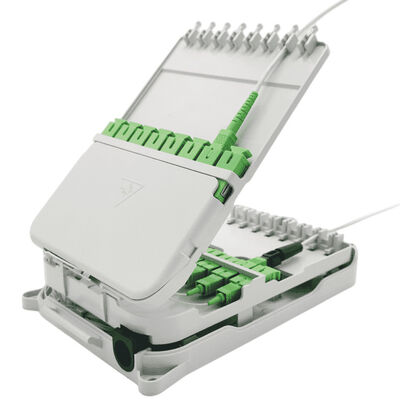 16Core 분배기 FTTH 배전상자 UPC / APC 벽걸이용 밝은 회색
