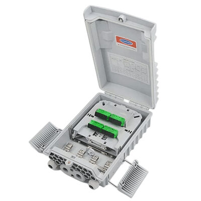SM / MM 광섬유 분배기 박스 밝은 회색 1x8 PLC 분배기