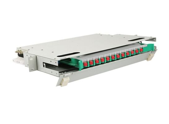 12가지 핵심 ODF 플러그반 FC 1U 선반 장착 박스 19 " 광섬유
