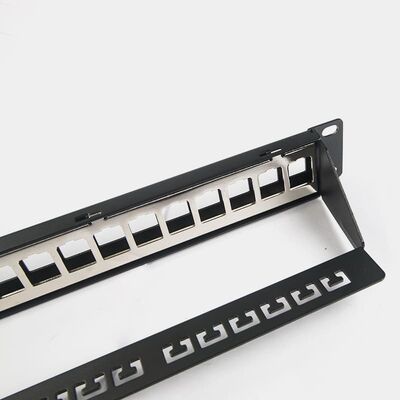 관리 바와 RJ45 네트워크 플러그반 24 공항 1U 요지 C5 / C5E C6