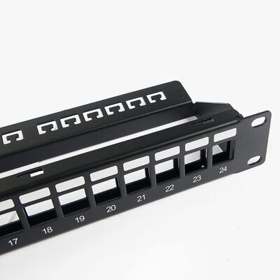 비어 있는 네트워크 플러그반 보호할 필요가 없는 RJ45 24 공항 1U 플러그반