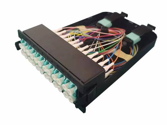 12 코어 MPO-LC MTP-LC SM OM3 OM4 Om5 브레이크아웃 카세트 모듈 플라스틱